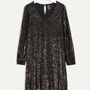 NWT Reitmans V Neck Sequin Shift Dress
